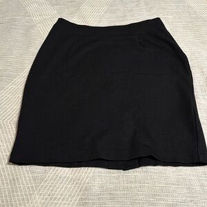 Eileen Fisher Womens Black Ponte Stretch Elastic Waist Pencil Skirt, Size PM